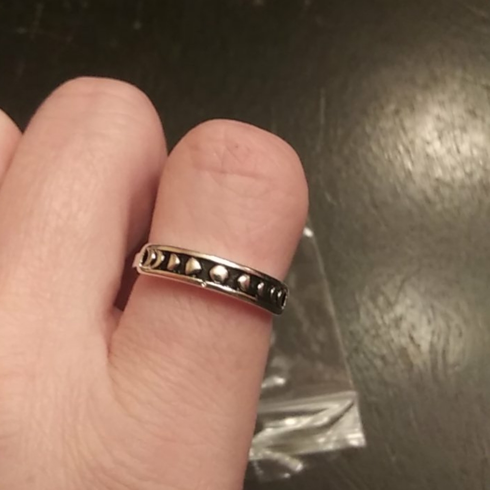 HP!! NWT Moon Phases Sterling Silver Goth Ring! - Picture 3 of 12